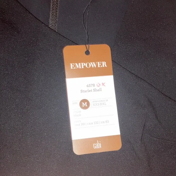 NWT CAbi Starlet Shell #4578: Black Sleeveless Blouse - Picture 2 of 10